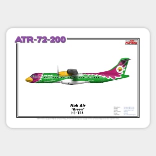 Avions de Transport Régional 72-200 - Nok Air "Green" (Art Print) Sticker